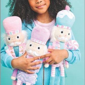 Iscream furry plush 18.5” nutcracker pillow. Set is for 3. Brand new.